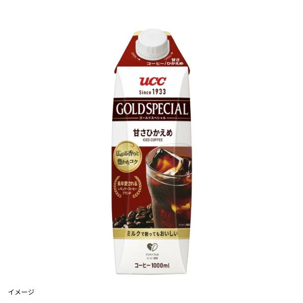 UCC「ゴールドスペシャル アイスコーヒー 甘さひかえめ」1000ml - Image 2