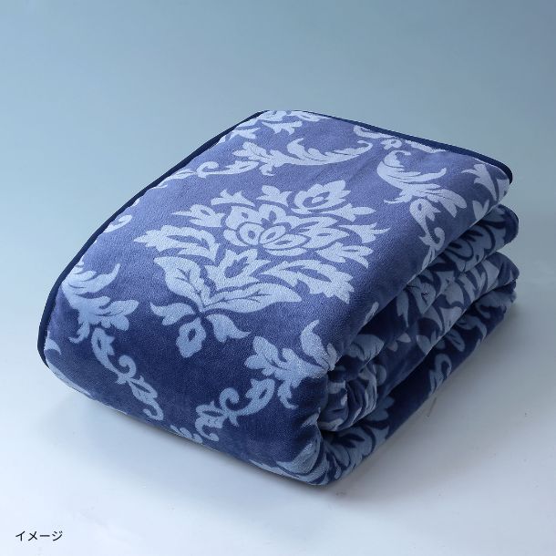 「シープ調わた入り毛布 ネイビー」 - Image 2