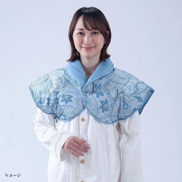 「羽毛肩当て ブルー」 - Image 2