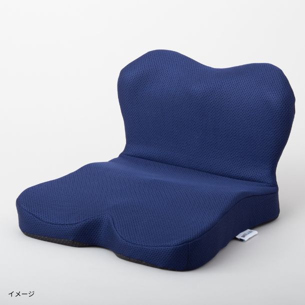 「背筋がのびるチェアクッション ネイビー」 - Image 2