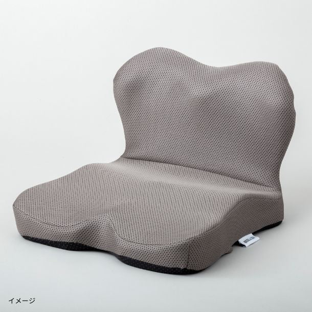 「背筋がのびるチェアクッション グレー」 - Image 2
